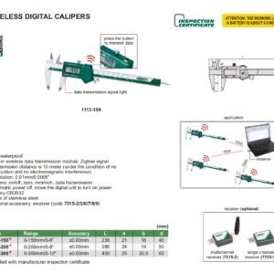 เวอร์เนียดิจิตอล Wireless Digital Calipers INSIZE 1113-150 ขนาด 6 นิ้ว