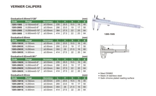 เวอร์เนียคาลิปเปอร์ INSIZE รุ่น 1205-200S ขนาด 8 นิ้ว - Image 4