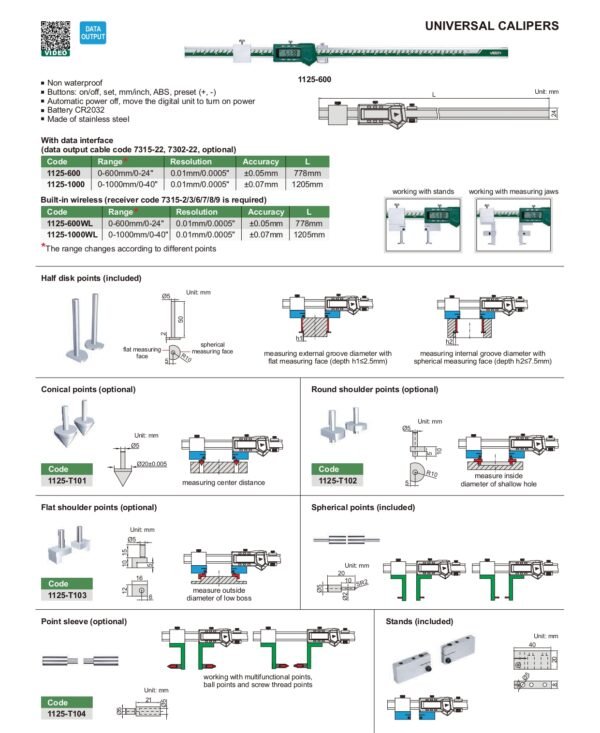 เวอร์เนียอเนกประสงค์ Universal Calipers INSIZE 1125-600 ขนาด 24 นิ้ว - Image 2