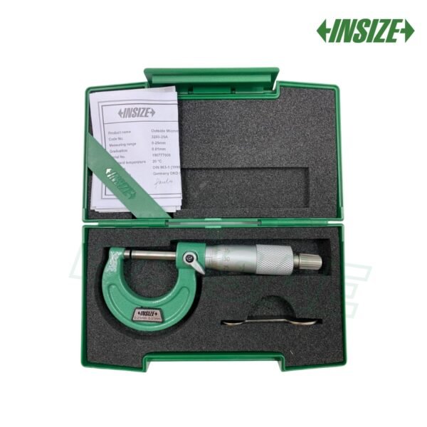 ไมโครมิเตอร์วัดนอก Outside Micrometers INSIZE 3203-25A ช่วงการวัด 0-25 mm - Image 3