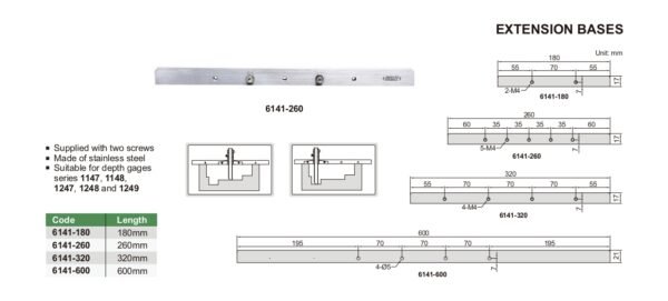 INSIZE รุ่น 6141-260 ฐานต่อขยาย (EXTENSION BASES) - Image 2