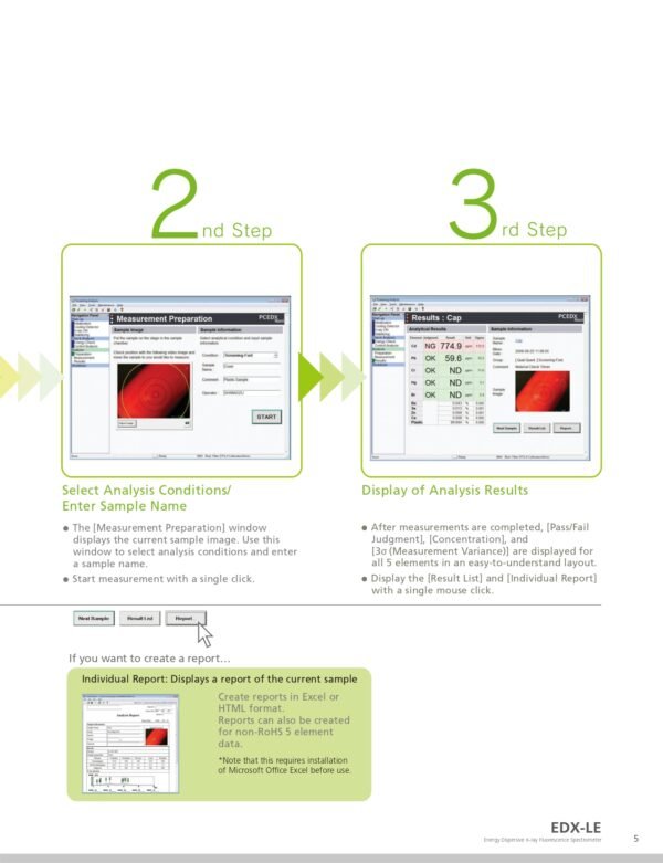 จำหน่าย SHIMADZU EDX-LE | เครื่องวัด RoHS (Check RoHS) (Cd, Pb, Hg, Cr, Br, Cl, and Sb) - Image 5