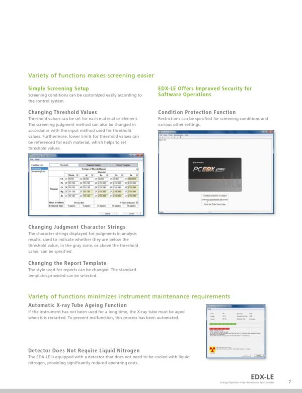 จำหน่าย SHIMADZU EDX-LE | เครื่องวัด RoHS (Check RoHS) (Cd, Pb, Hg, Cr, Br, Cl, and Sb) - Image 7