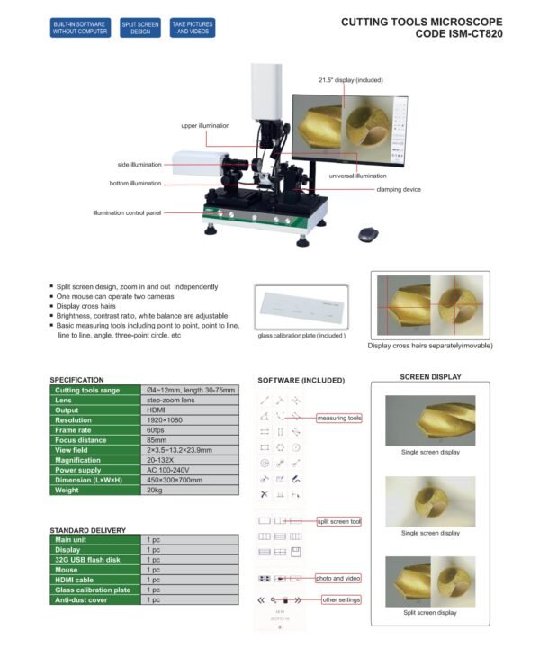 INSIZE ISM-CT820 Cutting Tools Microscope - Image 2