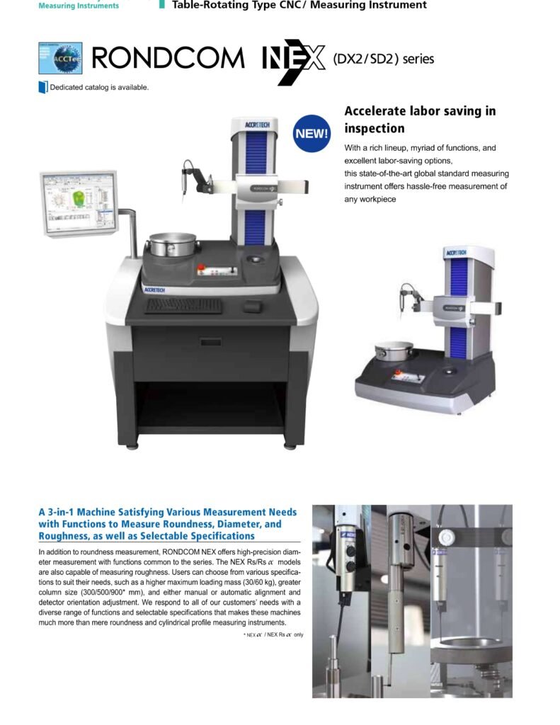 Problem Rondcom 72a จำหน่าย ACCRETECH RONDCOM NEX | Table-rotating Type - บริษัท ไดแซอิ เม ...