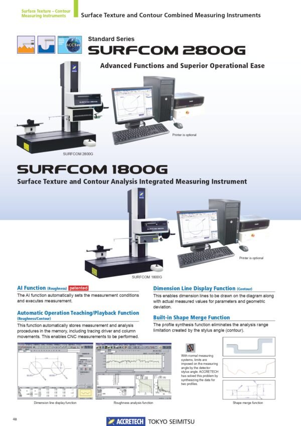 จำหน่าย ACCRETECH SURFCOM 1800G/2800G | Surface Texture and Contour Measurement - Image 3