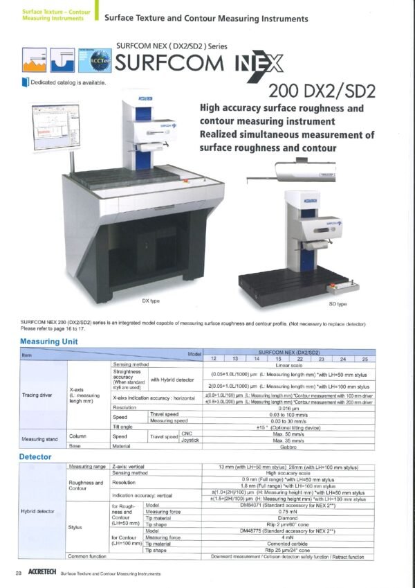 จำหน่าย ACCRETECH SURFCOM NEX 200 DX2/SD2 | Surface Texture and Contour Measurement - Image 3