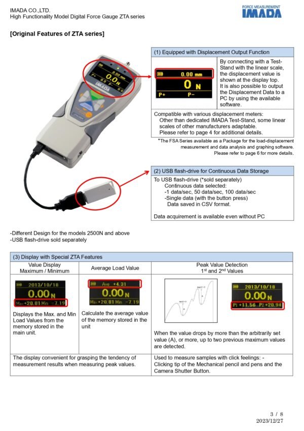 IMADA ZTA series l High Functionality Model Digital Force Gauge - Image 4