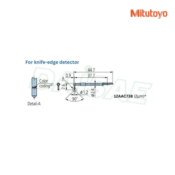 Mitutoyo ปลายสัมผัส KNIFE EDGE Stylus รุ่น 12AAC738