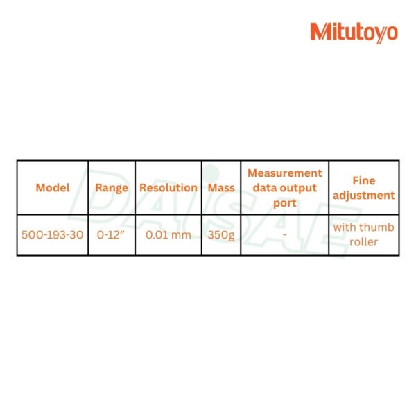 Mitutoyo เวอร์เนีย ดิจิตอล Digital Caliper รุ่น 500-193-30 - Image 3