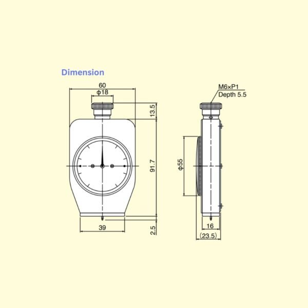 Teclock l เกจวัดทดสอบความแข็งยางและพลาสติก รุ่น GS-720N - Image 3
