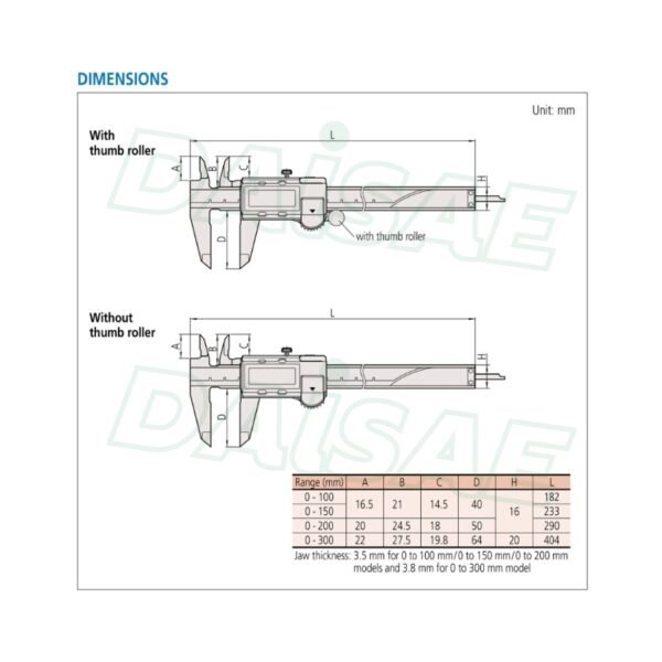 Mitutoyo เวอร์เนีย ดิจิตอล Digital Caliper รุ่น 500-197-30 - Image 4