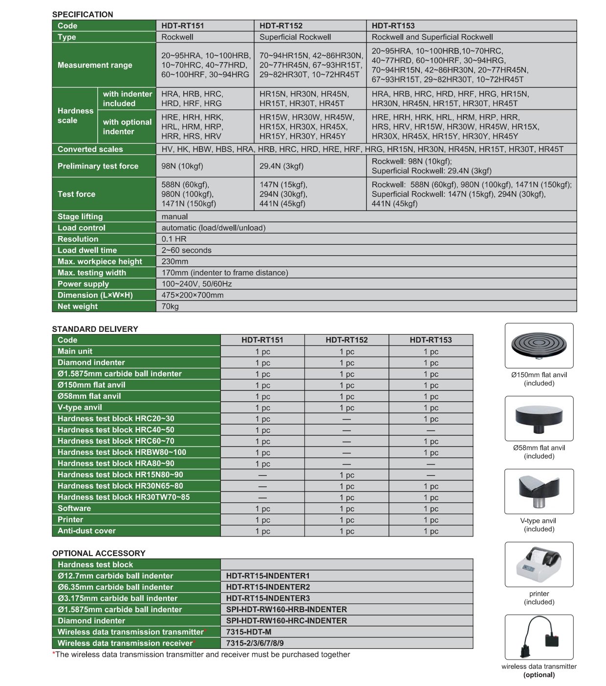 Motorized Digital Rockwell/Superficial Rockwell Hardness Testers INSIZE HDT-RT151 - Image 4